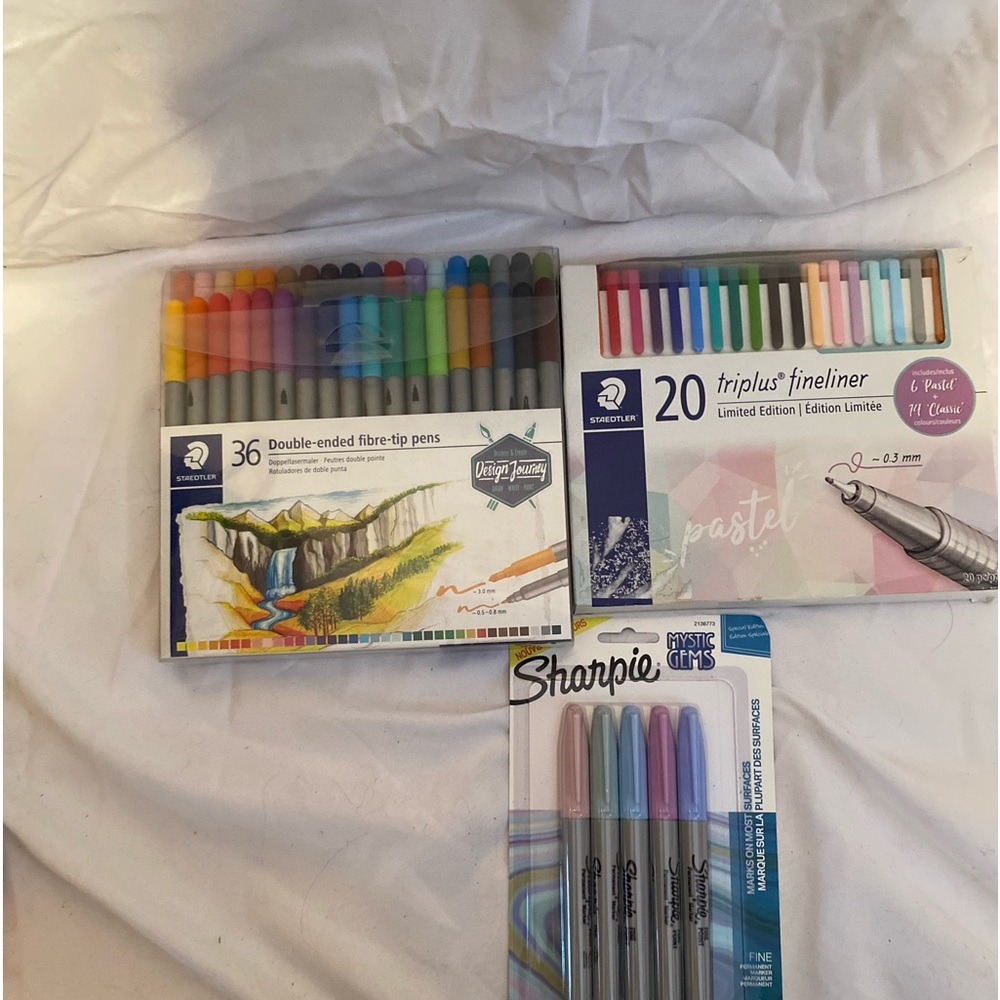 3 sets of markers
